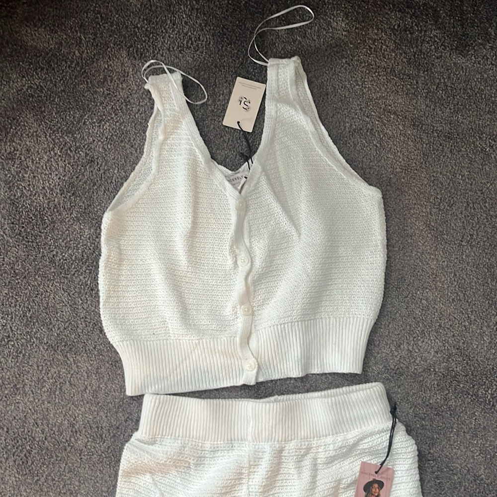 Sincerely Jules White Crochet Two Piece Set - Picture 2 of 5